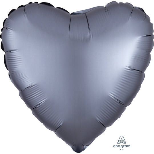 Фольгированные шары/ ANAGRAM/ 18 inch HEART - SATIN LUXE GRAPHITE
